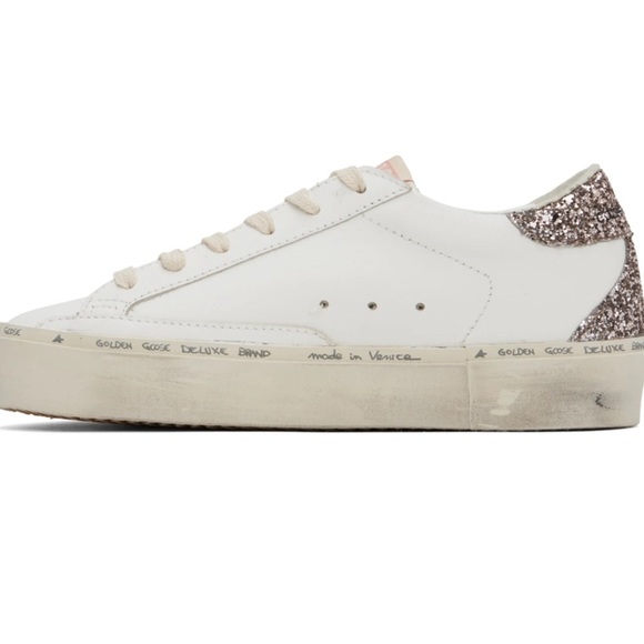 Golden Goose Hi Star Sneaker White, Antique Pink, Cinder, NIB Auth - Picture 8 of 10
